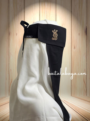 Bedoon Essm Flap Niqab with Headband Genuine Crystals