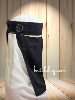 Bedoon Essm Embroidered Logo Elastic Niqab
