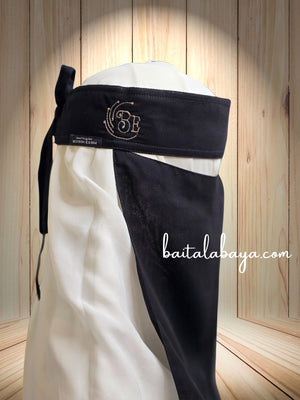 Bedoon Essm Embroidered Logo Elastic Niqab
