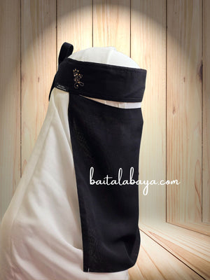 Bedoon Essm Embroidered Logo Elastic Niqab