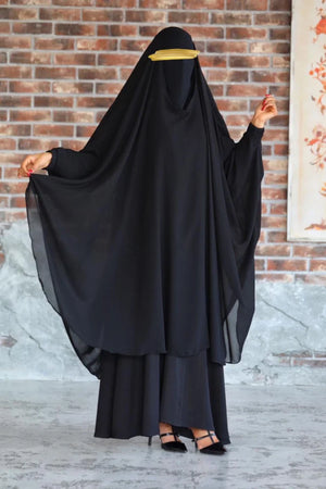 Helwa Abaya Large Kuwaiti Chiffon Khimar