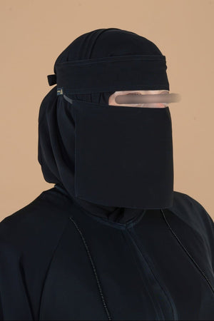 Haraer Extra Short Slant Elastic Niqab