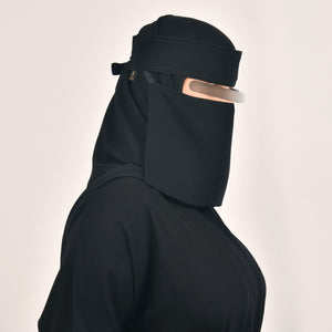 Hawraa Silk Lined Niqab With Slant Elastic Sides