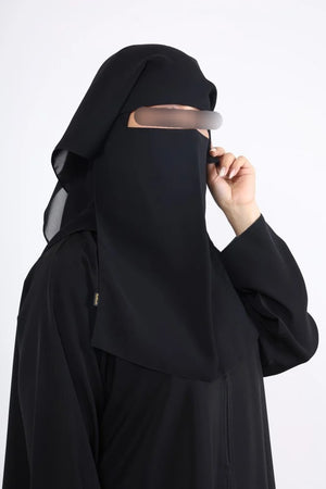 Sharqiaa Two Layer Niqab Elastic Sides