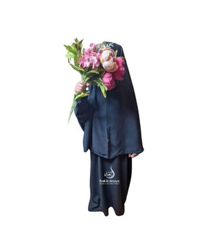 Girl Abaya Khimar Set - Blue