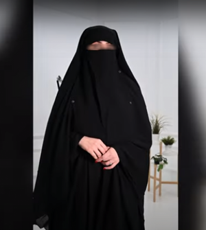 Buttoned Chiffon Niqab/Khimar
