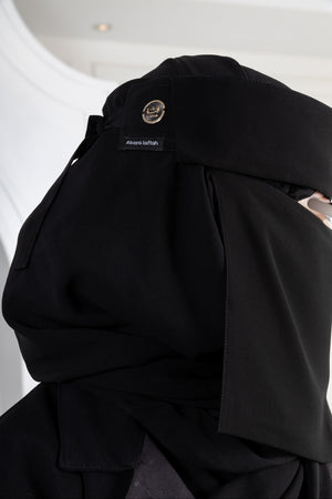 Short Flap Niqab With Logo