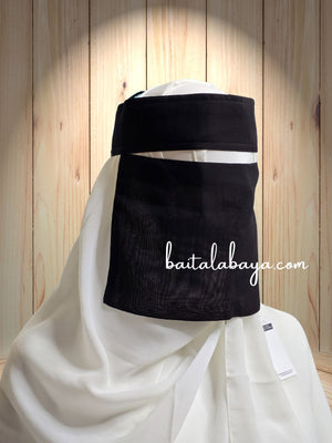 Bedoon Essm Hidden Elastic Plain Short Size Niqabs