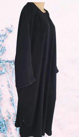 Bedoon Essm Plain Abaya