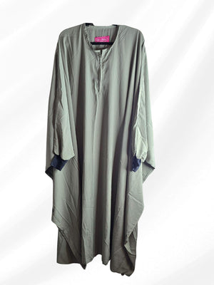 Abaya and Khimar Set - Olive Grey