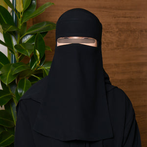 Hawraa Long Single Slant Elastic Niqab