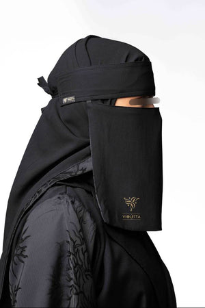 Silk Lined Niqab Single Elastic Niqab