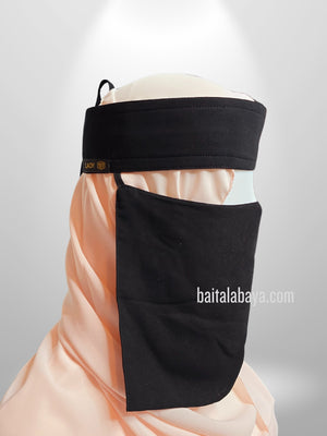 Lady Abaya Slant Elastic Saudi Niqab