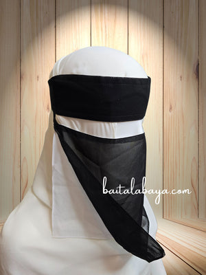 Bedoon Essm Slant Elastic Double Sided Niqab