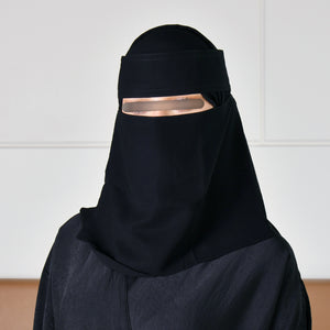 Hawraa Short Niqab With Double Elastic Side