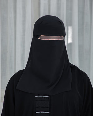 Long Plain Elastic Niqab