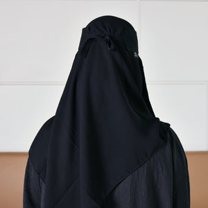 Hawraa Short Niqab With Double Elastic Side