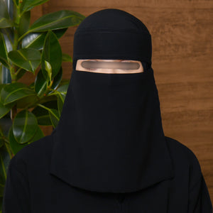 Hawraa Velcro Niqab With Double Elastic Side