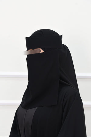 Laftah Long New Logo Elastic Niqab Hardened/Stiff