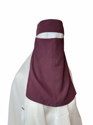 Bedoon Essm Colours Hidden Elastic Plain Niqab