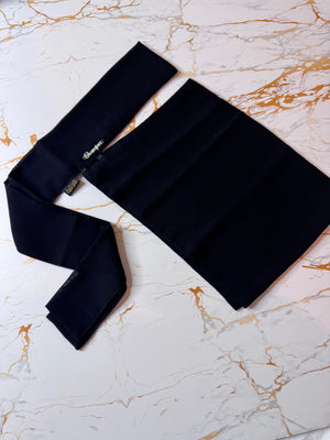 Sharqiaa Silver Logo English Signature Short Niqab