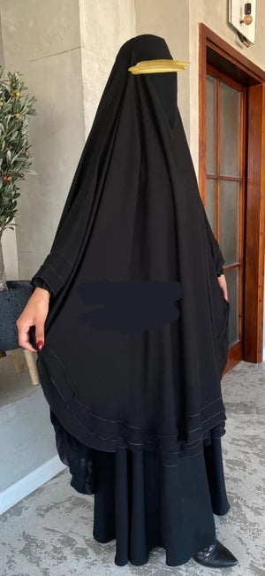Helwa Abaya Large Kuwaiti Chiffon Khimar