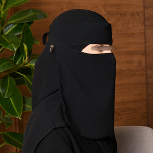 Hawraa Short Niqab With Stitched Sides