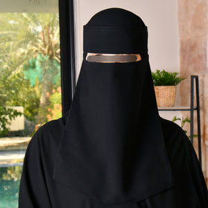 Hawraa Long Double Elastic Sides Niqab
