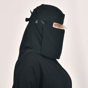 Hawraa Silk Lined Niqab With Slant Elastic Sides