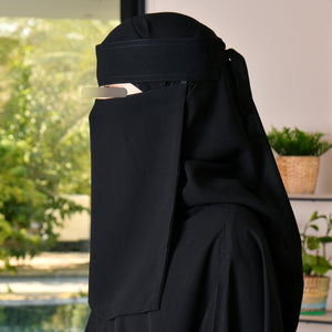 Hawraa Long Double Elastic Sides Niqab
