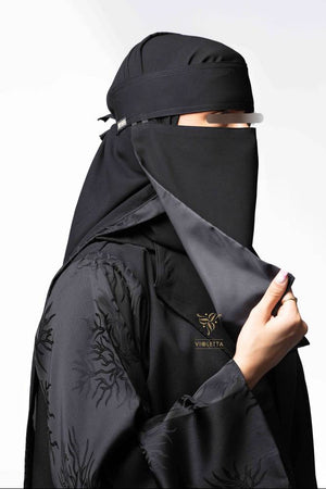 Silk Lined Niqab Single Elastic Niqab