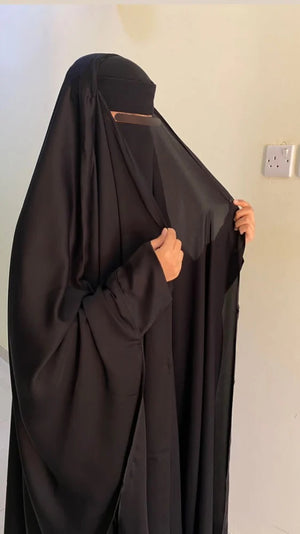 Helwa Abaya Large Kuwaiti Open Abaya Fabric Khimar