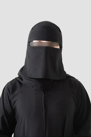 Shader Lined Short Elastic Niqab