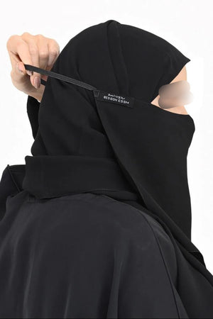 Bedoon Essm Elastic Half Niqabs