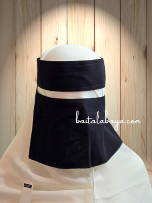Bedoon Essm Slant Elastic Plain Niqabs