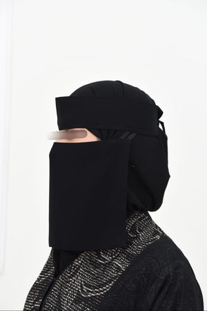 Laftah New Logo Double Slant Elastic Niqab