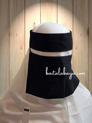 Bedoon Essm Slant Elastic Plain Niqabs