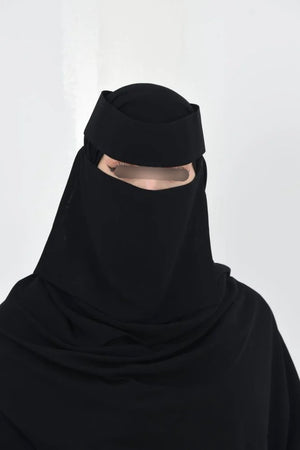 Laftah Extra Short New Logo Slant Elastic Niqabs