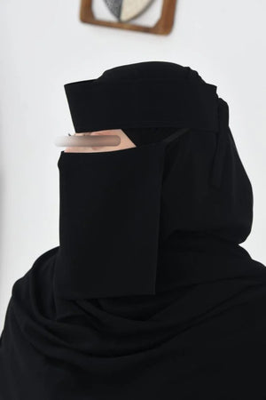 Laftah Extra Short New Logo Slant Elastic Niqabs