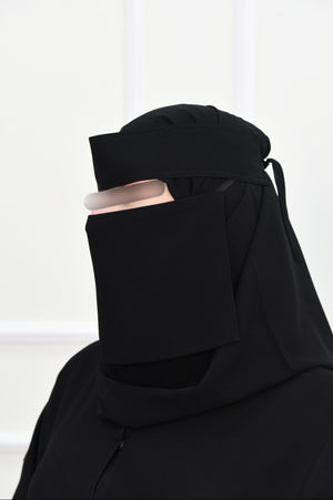 Laftah New Heart Logo Slant Elastic Niqab