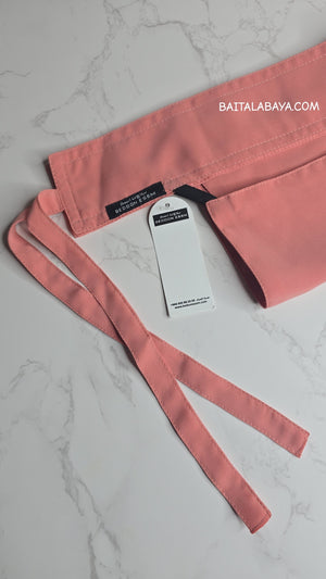 Bedoon Essm Colours Slant Elastic Niqab - Dusty Pink