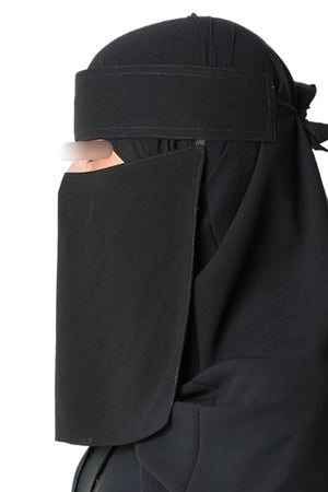 AL HIJAB Plain Elastic Sides Niqab
