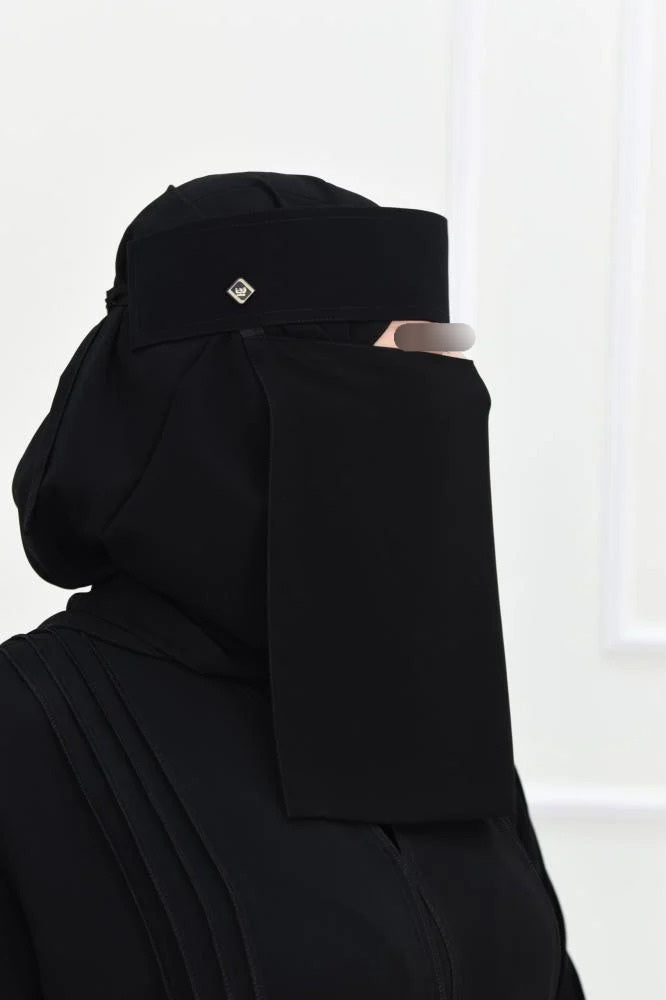 Laftah Straight Elastic Logo Niqab Hardened/Stiff Headband