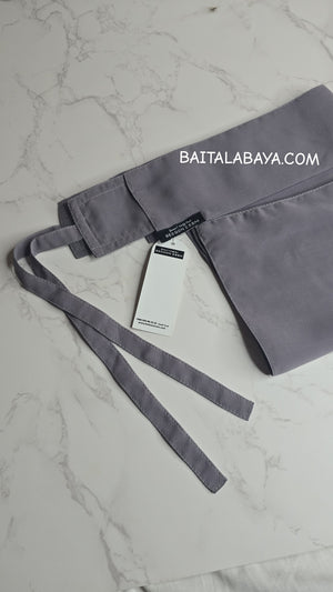 Bedoon Essm Colours Slant Flap Elastic Niqab - Cool Gray