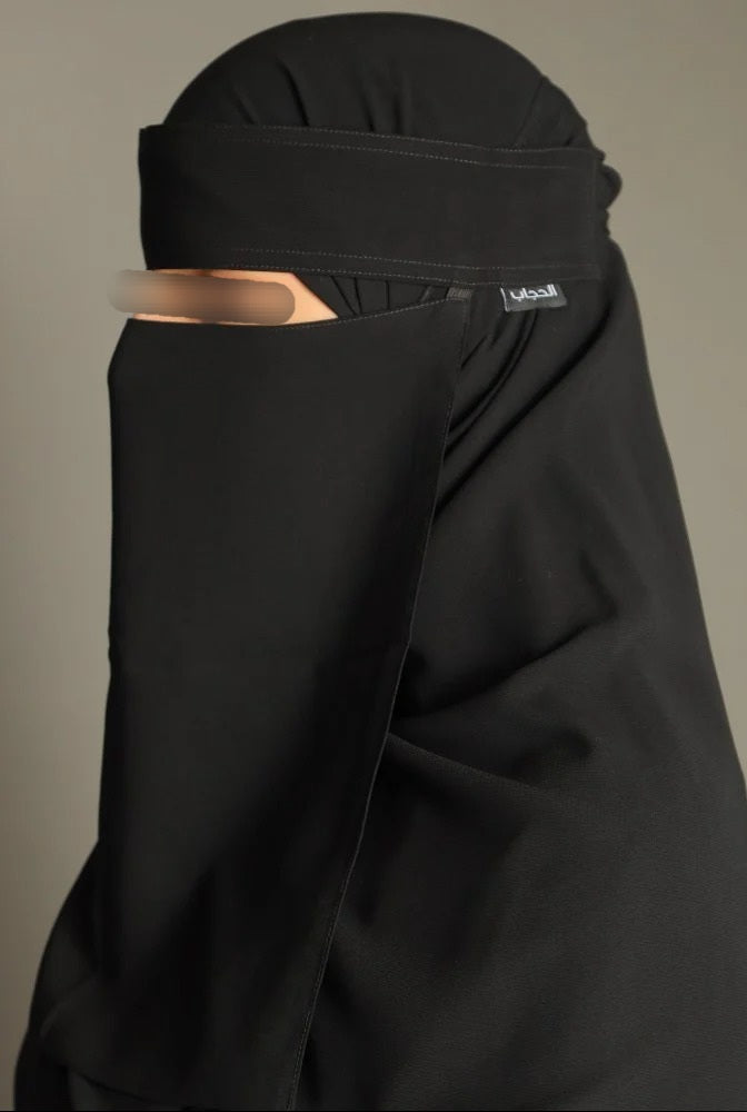 AL HIJAB Plain Elastic Sides Niqab