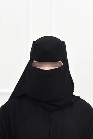 Laftah Extra Short New Logo Slant Elastic Niqabs