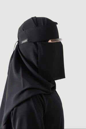 Shader Flap Niqab Short Slant Elastic