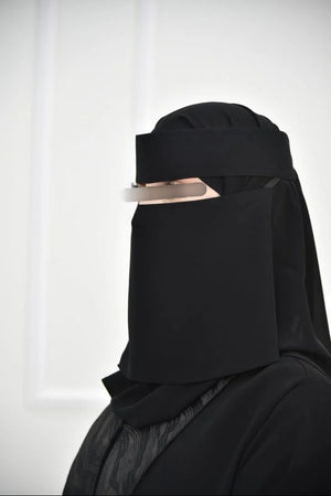 Laftah New Logo Slant Elastic Niqab Buckle Fastening