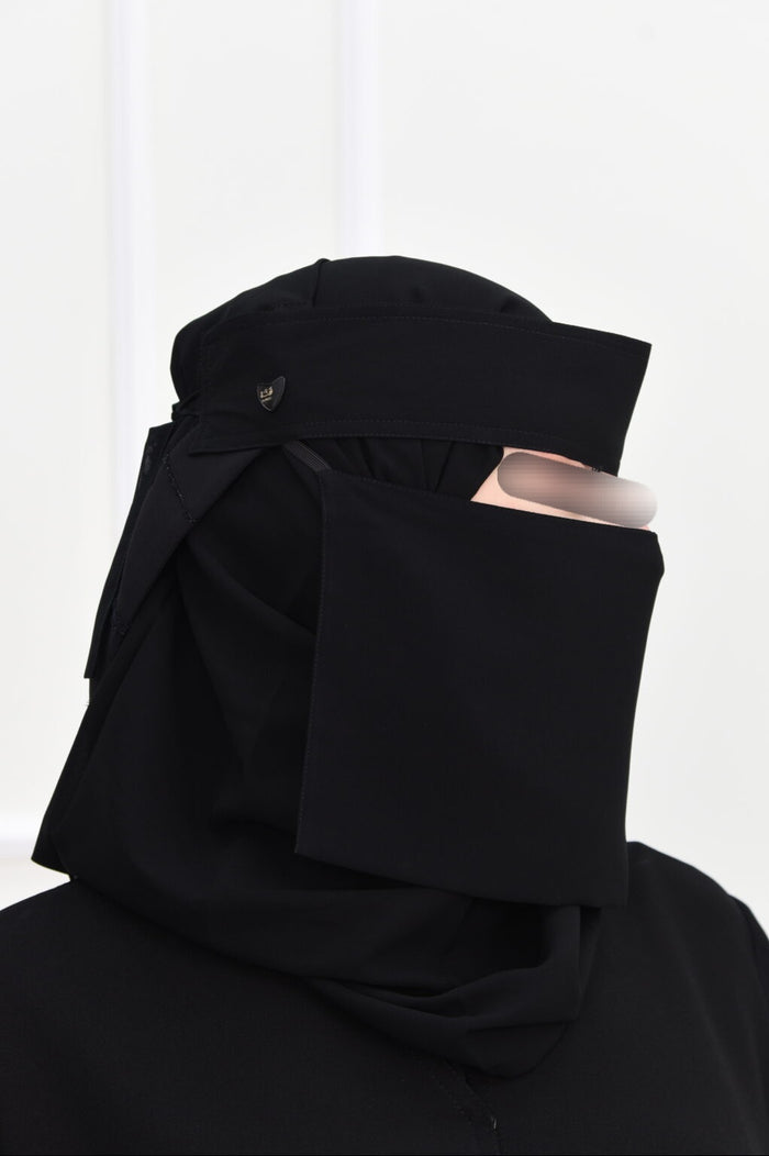 Laftah New Heart Logo Slant Elastic Niqab