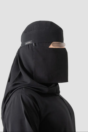 Shader Lined Short Elastic Niqab